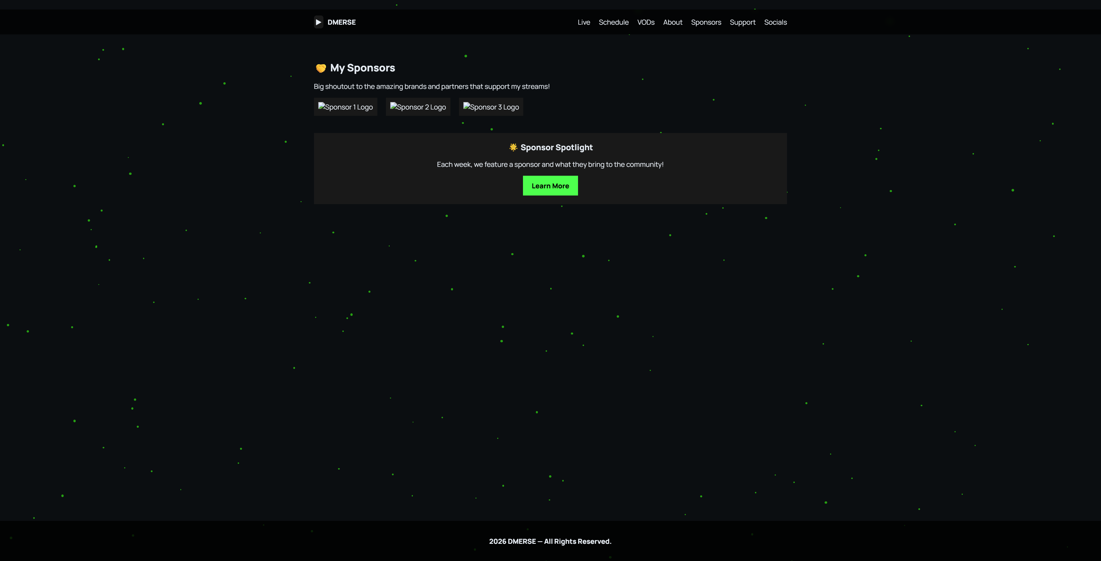Content Creator Website Design